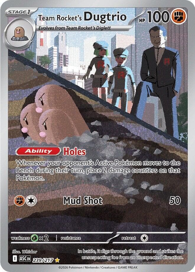 Team Rocket's Dugtrio Pokemon card