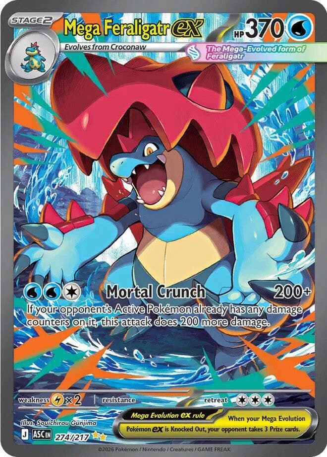 Mega Feraligatr ex Pokemon card