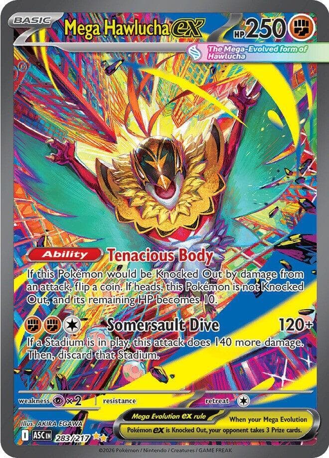 Mega Hawlucha ex Pokemon card