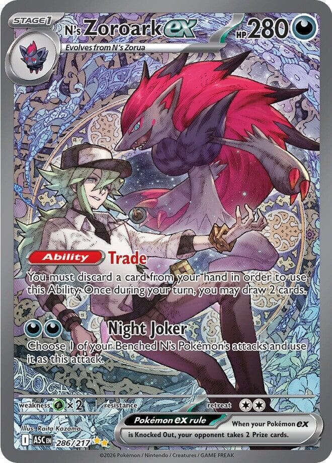 N's Zoroark ex Pokemon card