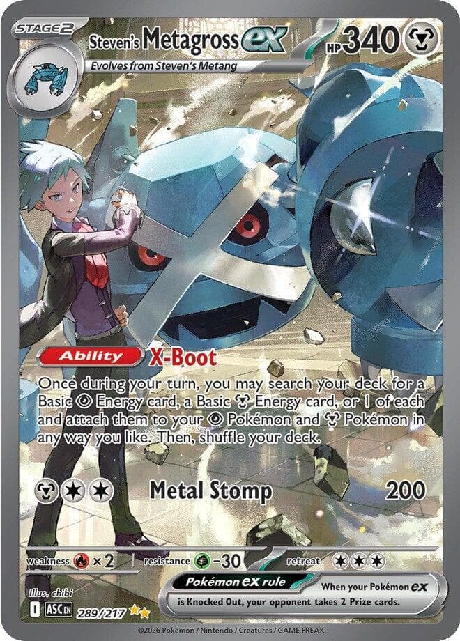 Steven's Metagross ex Pokemon card