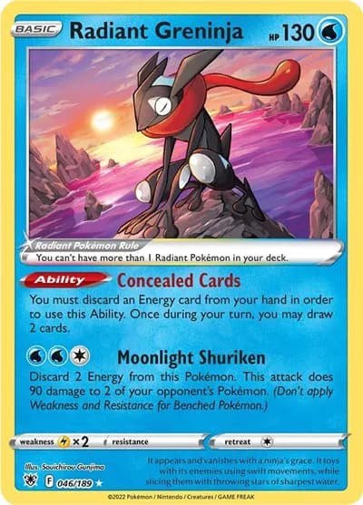 Radiant Greninja Pokemon card