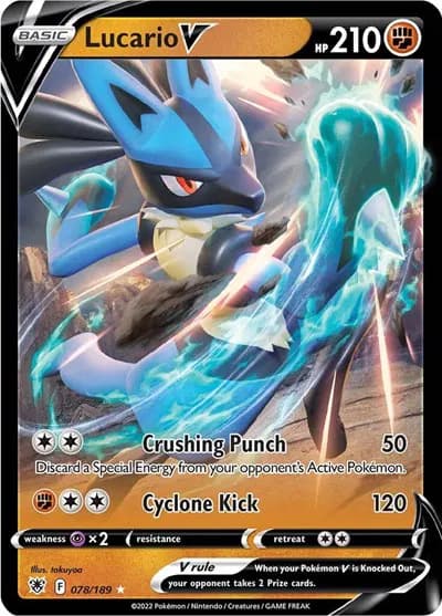 Lucario V Pokemon card