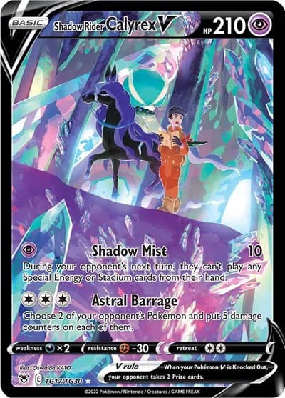 Shadow Rider Calyrex V Pokemon card
