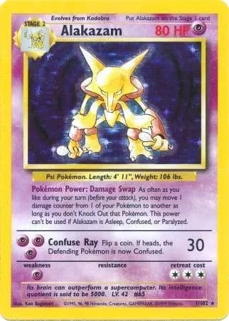 Alakazam Pokemon card