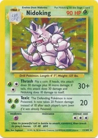 Nidoking Pokemon card