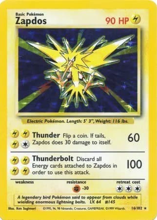 Zapdos Pokemon card