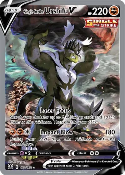 Single Strike Urshifu V (Alternate Full Art) Pokemon card