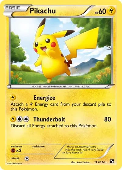 Pikachu Pokemon card