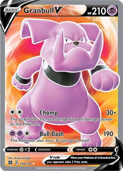 Granbull V (Full Art) Pokemon card