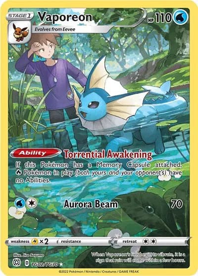 Vaporeon Pokemon card