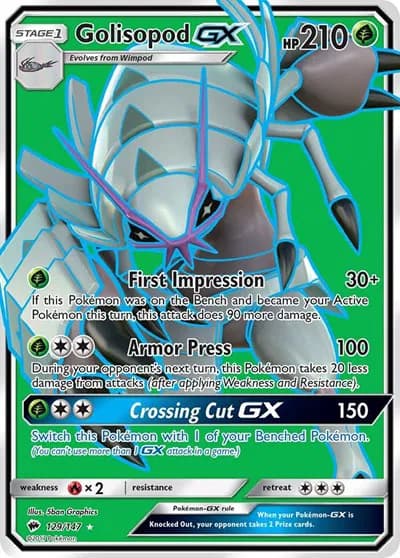 Golisopod GX (Full Art) Pokemon card