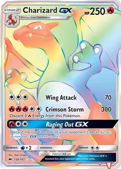 Charizard GX (Secret) Pokemon card