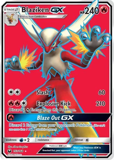 Blaziken GX (Full Art) Pokemon card