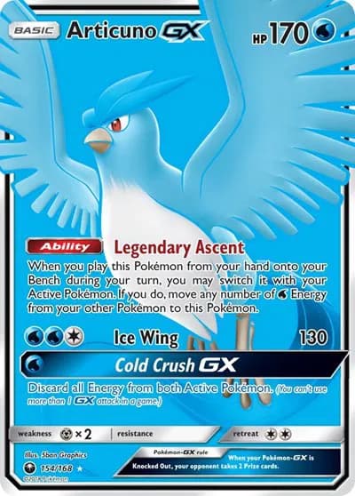 Articuno GX (Full Art) Pokemon card
