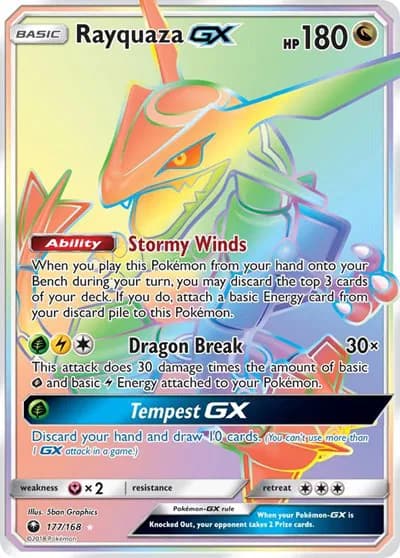 Rayquaza GX (Secret) Pokemon card