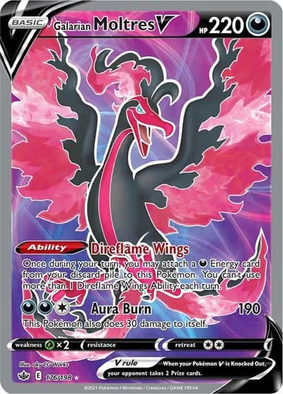 Galarian Moltres V (Full Art) Pokemon card