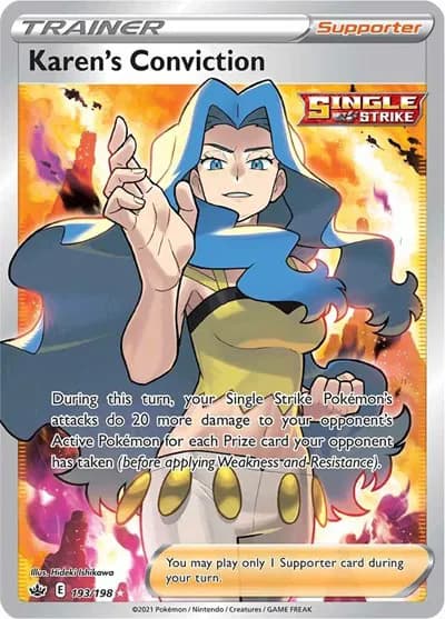 Karen's Conviction (Full Art) Pokemon card