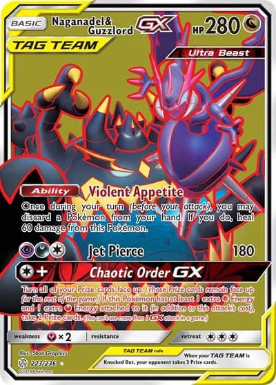 Naganadel & Guzzlord GX (Full Art) Pokemon card