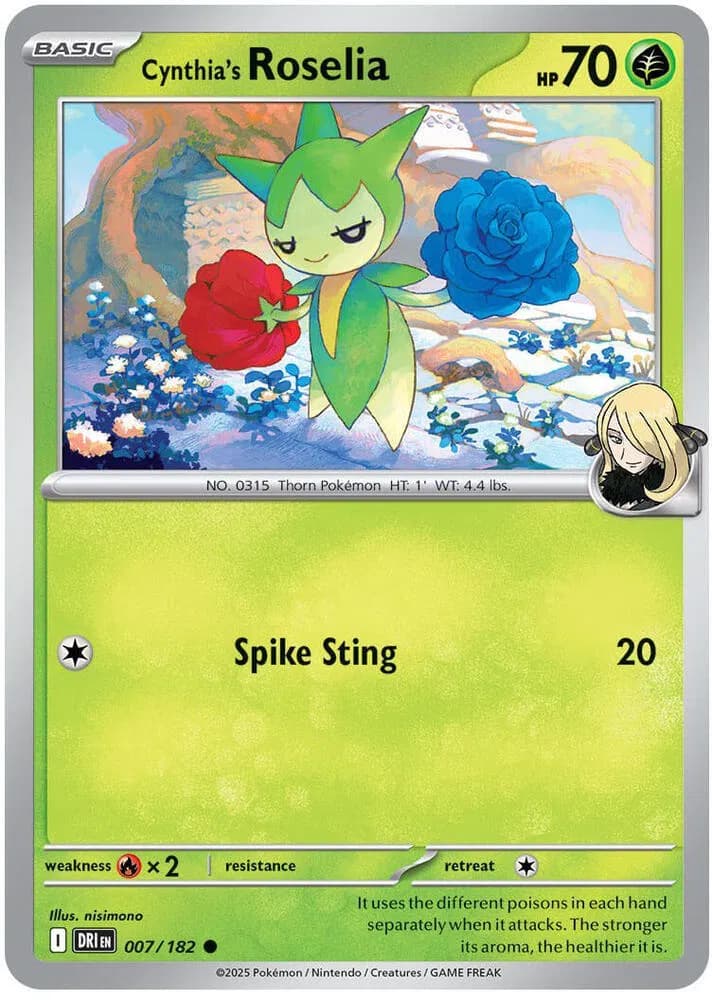 Cynthia's Roselia Pokemon card