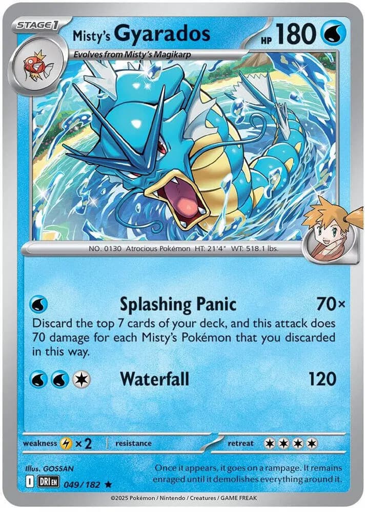 Misty's Gyarados Pokemon card