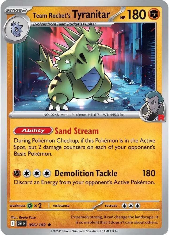 Team Rocket's Tyranitar Pokemon card