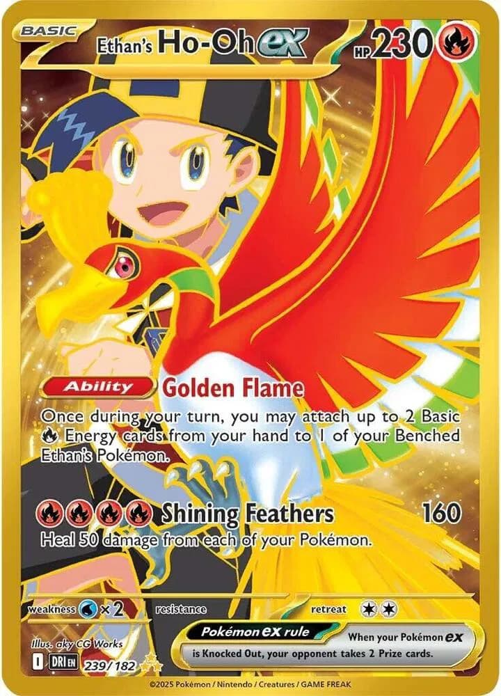 Ethan's Ho-oh ex Pokemon card