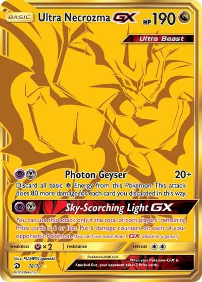 Ultra Necrozma GX (Secret) Pokemon card