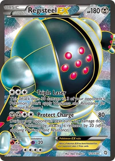 Registeel EX (122 Full Art) Pokemon card