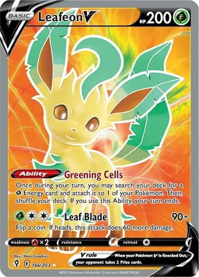 Leafeon V (Full Art) Pokemon card