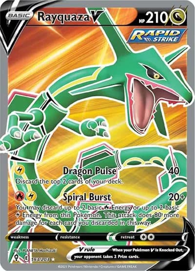 Rayquaza V (Full Art) Pokemon card