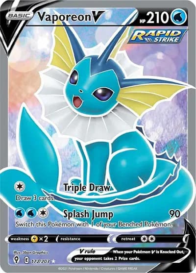 Vaporeon V (Full Art) Pokemon card