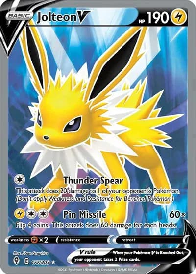 Jolteon V (Full Art) Pokemon card