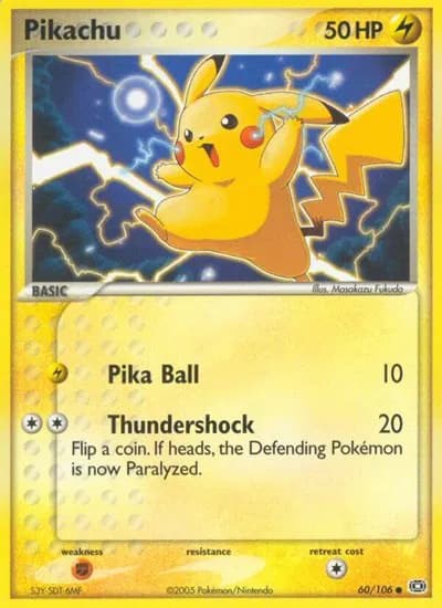 Pikachu Pokemon card