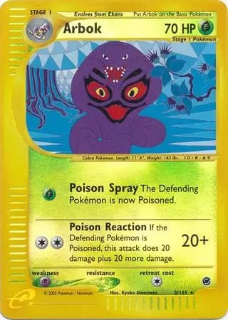 Arbok Pokemon card