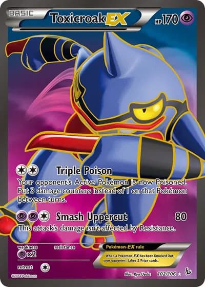 Toxicroak EX (102 Full Art) Pokemon card