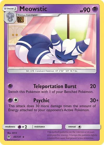 Meowstic Pokemon card
