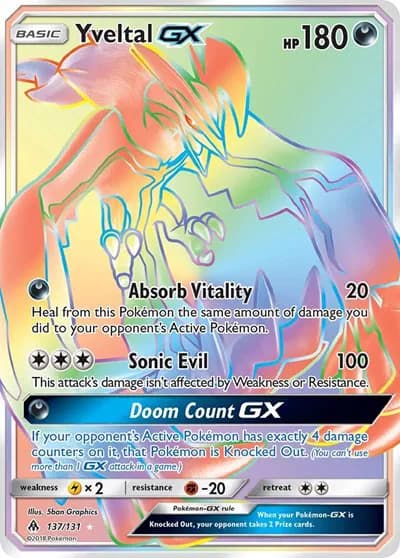 Yveltal GX (Secret) Pokemon card