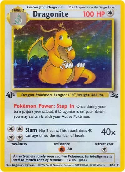Dragonite Pokemon card