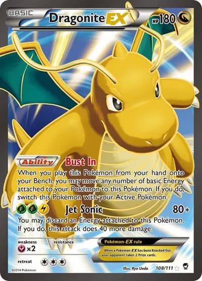 Dragonite EX (108 Full Art) Pokemon card