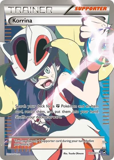 Korrina (111 Full Art) Pokemon card