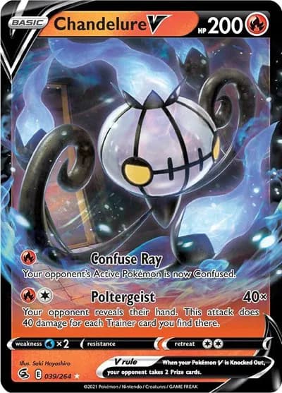 Chandelure V Pokemon card