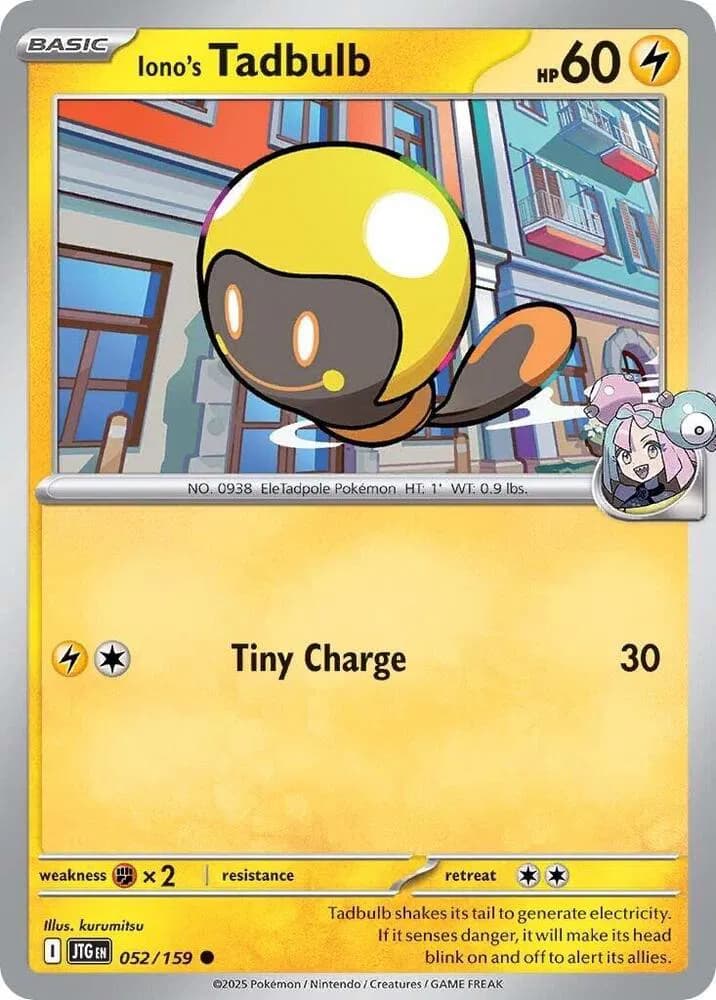 Iono's Tadbulb Pokemon card