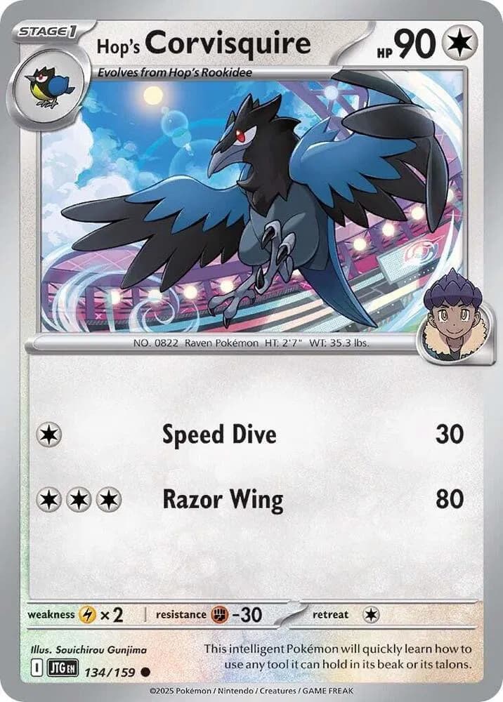 Hop's Corvisquire Pokemon card