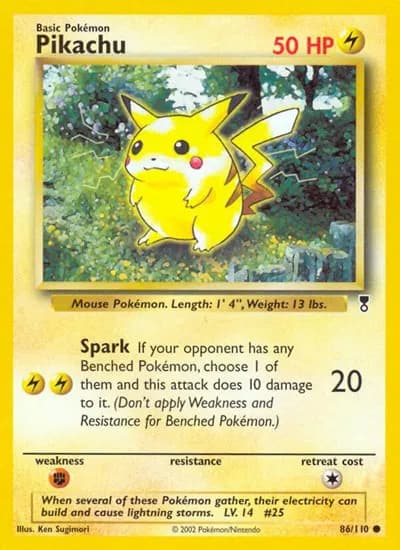 Pikachu Pokemon card