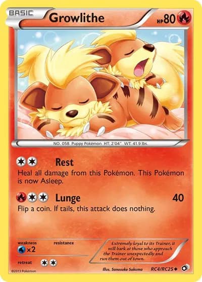 Growlithe Pokemon card