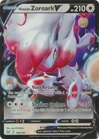 Hisuian Zoroark V Pokemon card