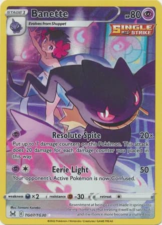 Banette Pokemon card