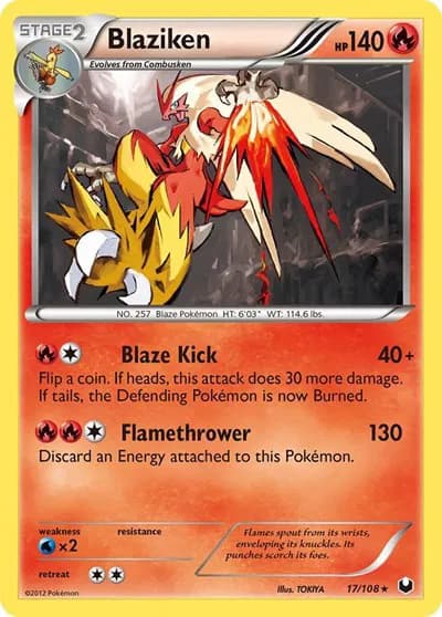 Blaziken Pokemon card