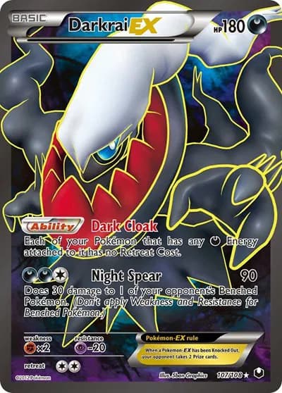 Darkrai EX (Full Art) Pokemon card